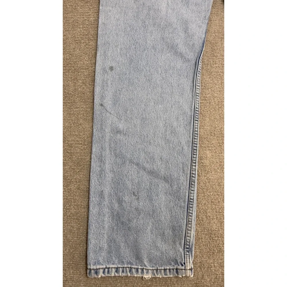 2005 Levis 550 Jeans Mens 34x34 Light‎ Wash Blue Denim Classic black wing